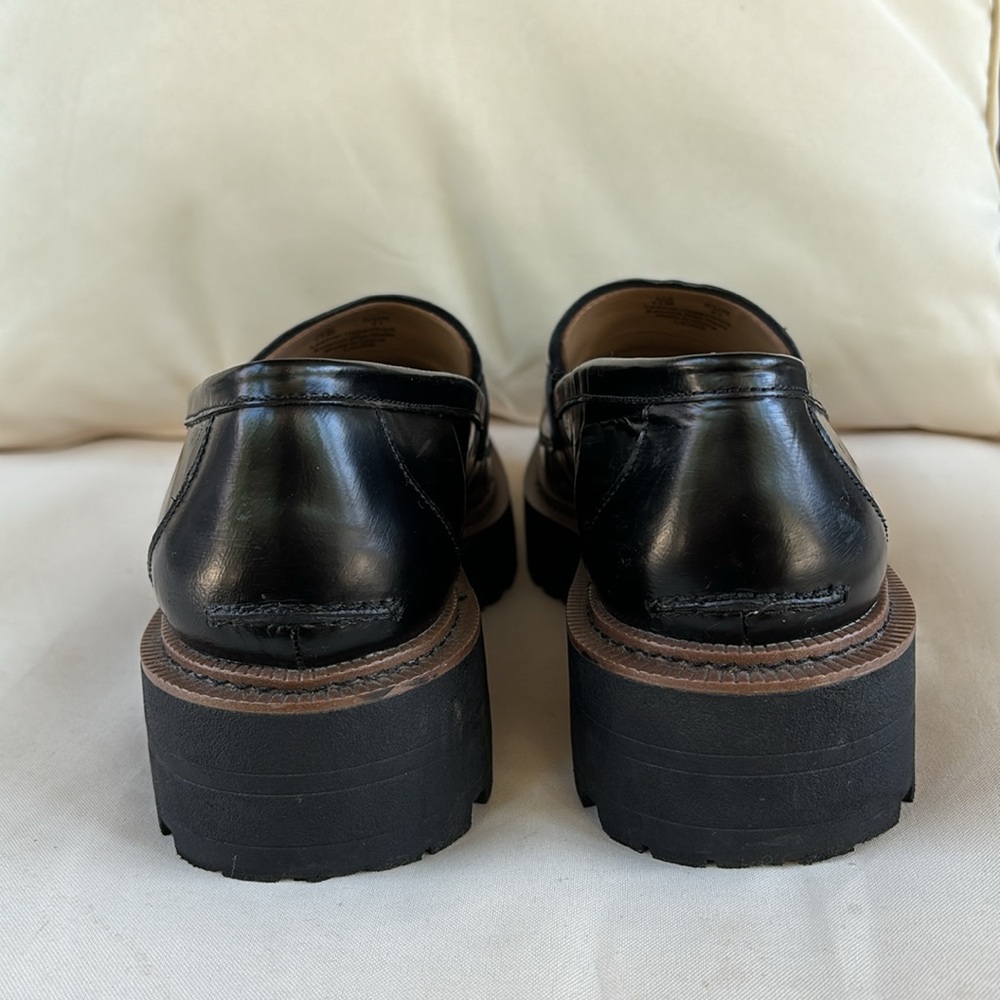 Sam Edelman Black Loafers with Gold Accent - Picture 6 of 11